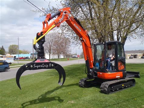 grapple mini excavator|aftermarket attachments for mini excavator.